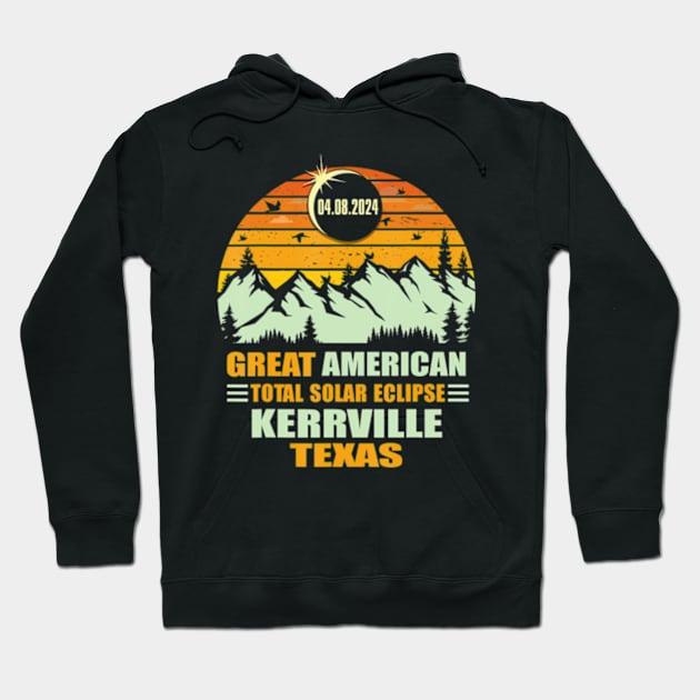 Kerrville Texas Total Solar Eclipse 2024 Hoodie by Diana-Arts-C